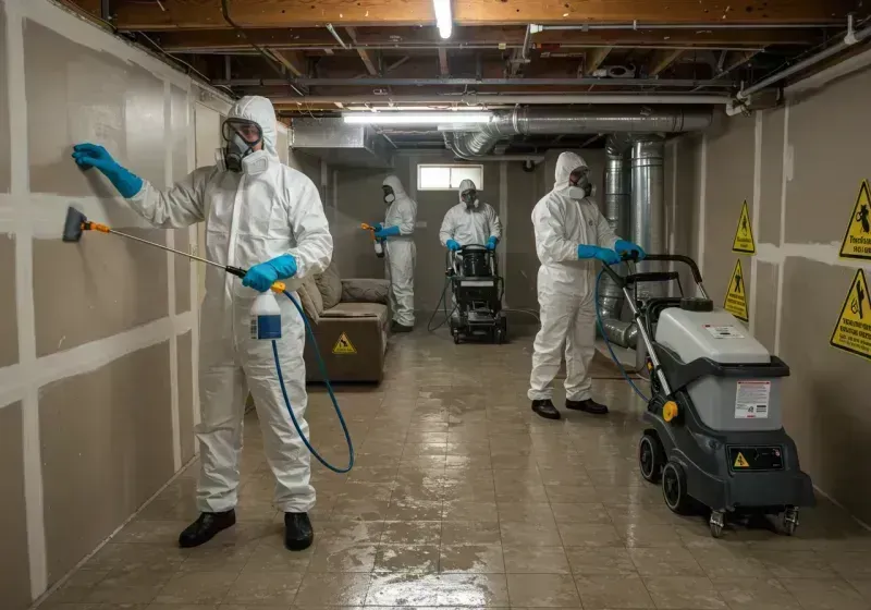 Basement Moisture Removal and Structural Drying process in Santa Isabel, PR